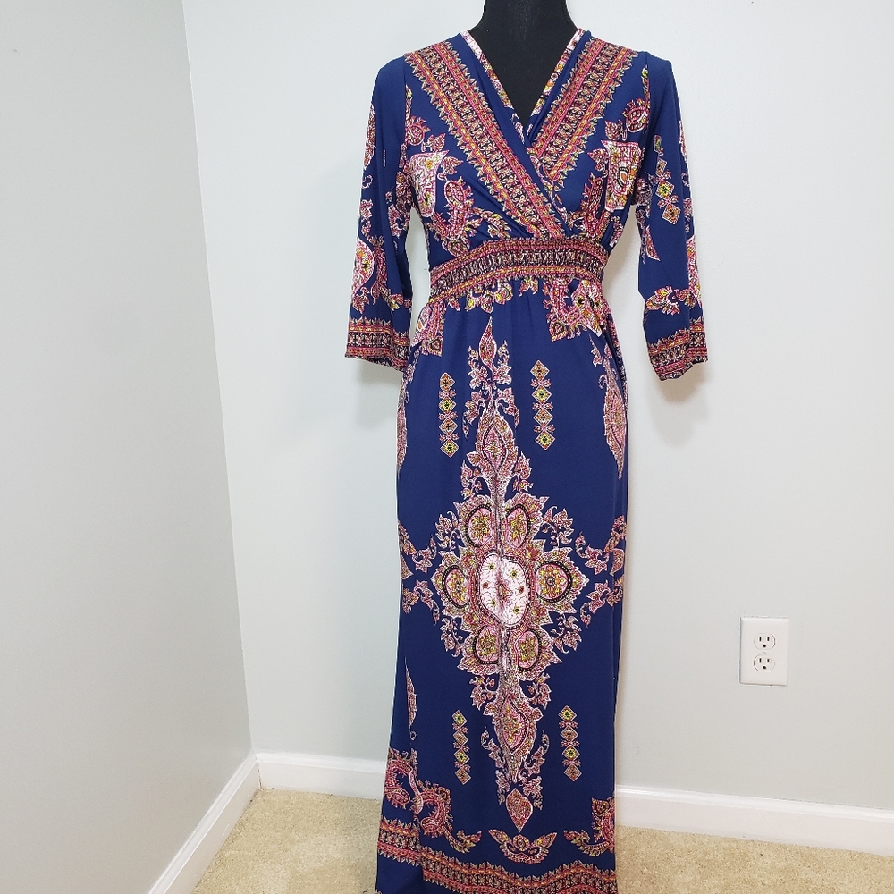 Aztec indian wrap dress